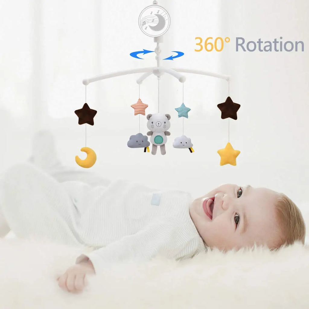Baby Crib Mobiles Rattles Music Educational Toys Bed Bell Carousel for Cots Infant Baby Toys 0-12 Months for Newborns Gifts