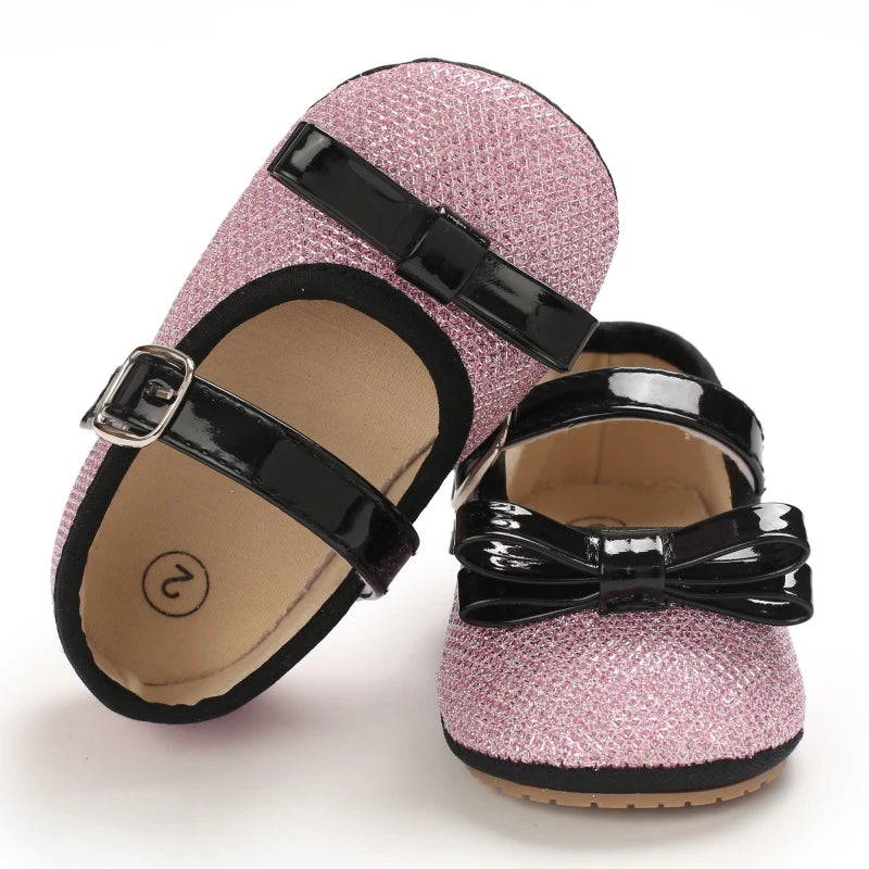 0-1 year old baby shoes bow princess walking shoes baby shoes