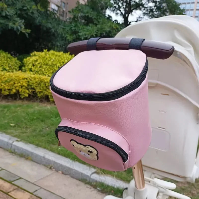 Baby Strolle Saddlebag Cute Baby Carriage Waterproof Feeding Bottle Children Diapers Organizers Stroller Storage Bag Accessories