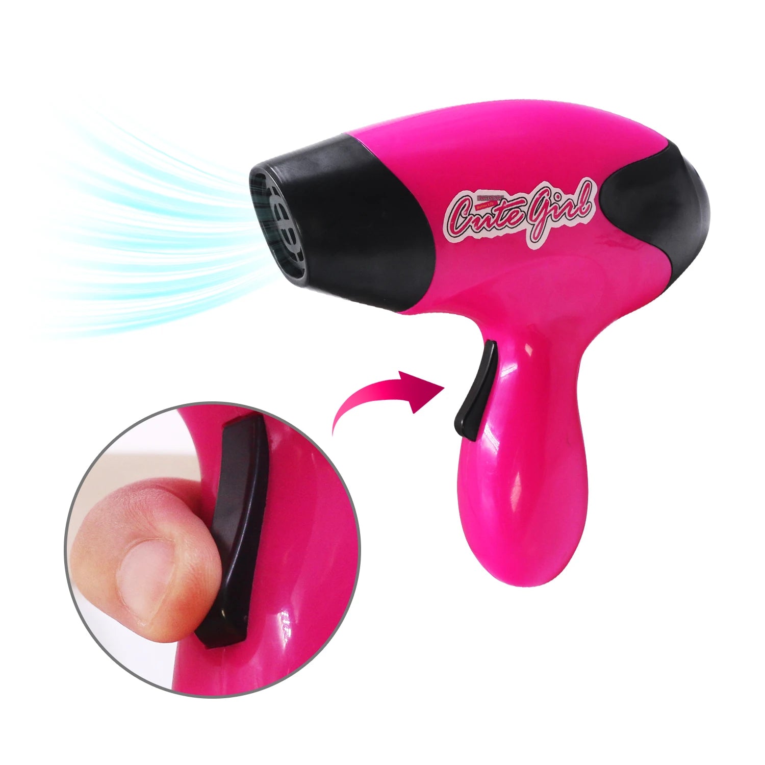 Makeup tools, hair dryers, hairdryer clips, colorful lighting simulation 1:1 children's grooming toys, girls, family toys