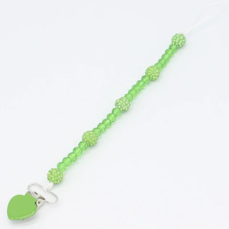 Pacifiers for Babies Attache Tetine Baby Teething Pacifier Clip Soother Nipple Chain Holder Universal Pacifier Faux Girl Crystal