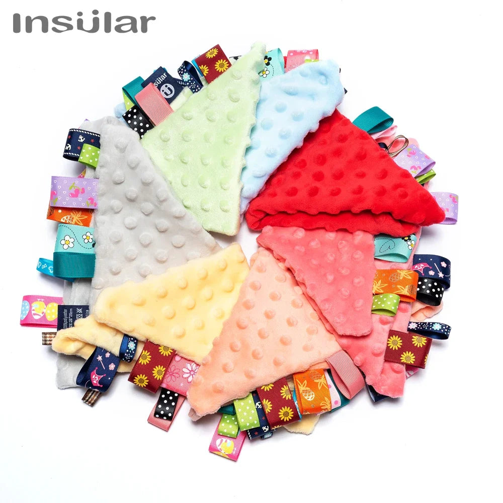 Newborn Baby Cotton Soothe Appease Towel Calm Wipes Kids Infant Towel Blanket Cute Soft Square  Plush Comforting Taggies Blanket