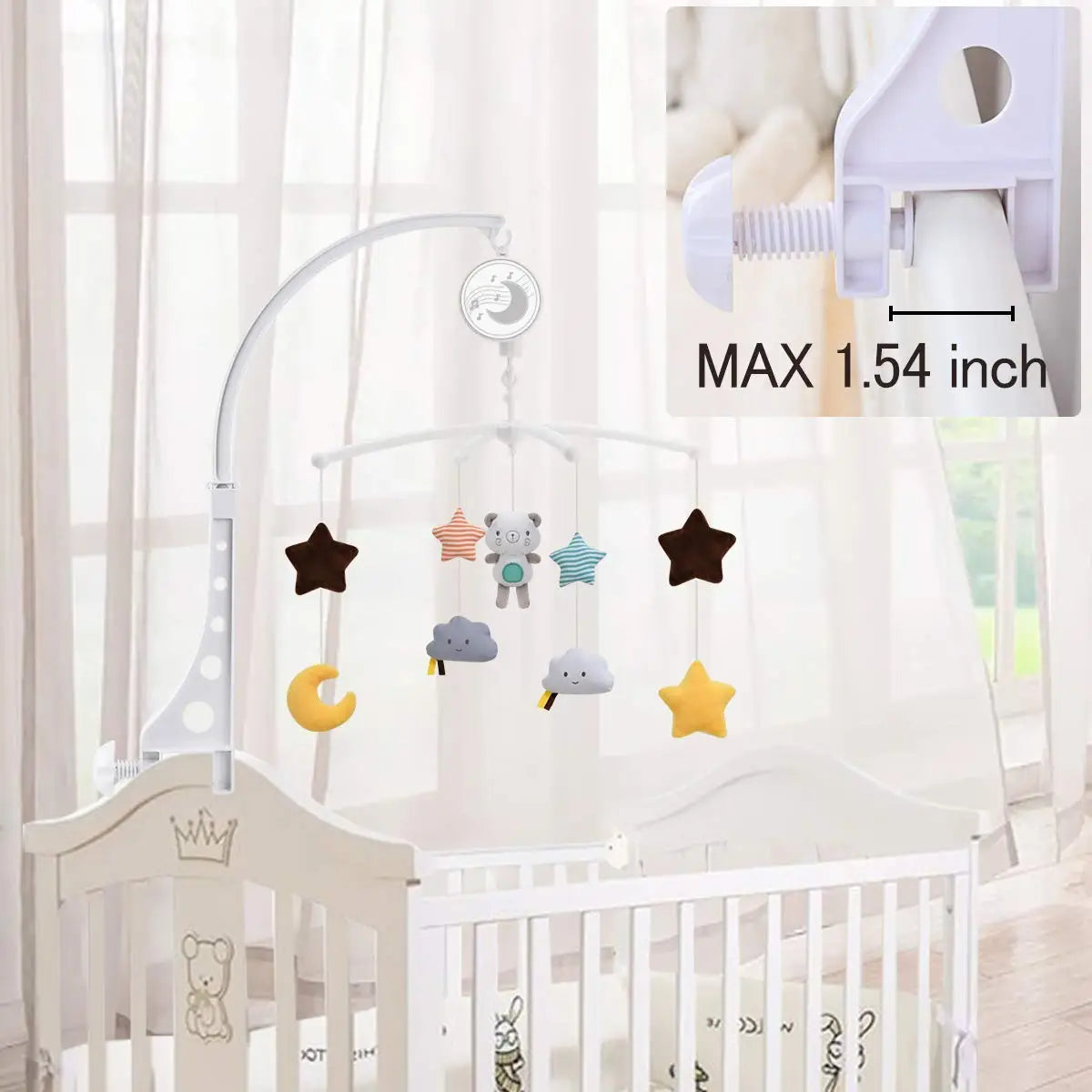 Baby Crib Mobiles Rattles Music Educational Toys Bed Bell Carousel for Cots Infant Baby Toys 0-12 Months for Newborns Gifts