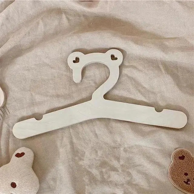 5PCS  Wooden Baby Clothes Hanger Creative Room Decoration Kids Clothes Drying Storage Children Organizer Clothing Hanger