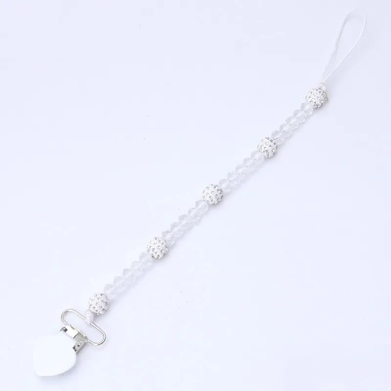 Pacifiers for Babies Attache Tetine Baby Teething Pacifier Clip Soother Nipple Chain Holder Universal Pacifier Faux Girl Crystal