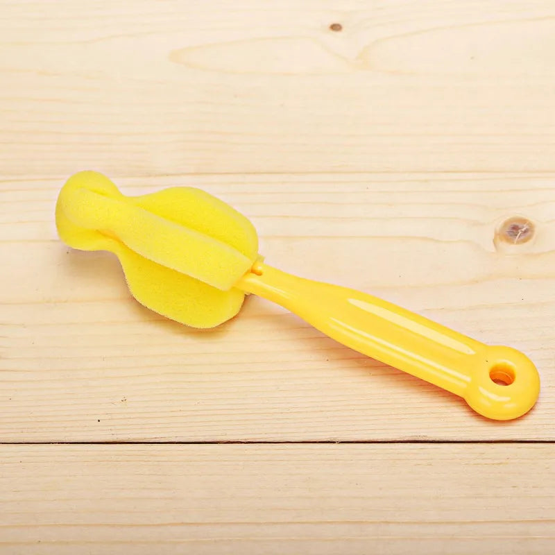 Baby Bottle Cleaning Brush Set Infant Nipple 360° Rotating Clean Sponge Spout Cup Pacifier Straw Brush Kit Bottle Clean Tool Set