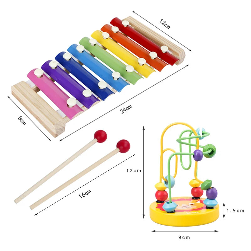 Wooden Educational Toys for Baby Motessori Early Learning Toys for Kids Birthday Christmas New Year Gift Toys for Children