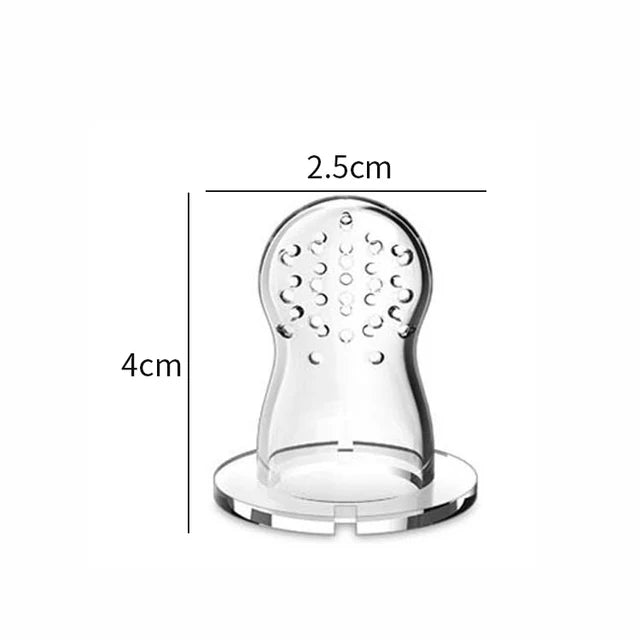 1PCS Silicone Baby Fruit Feeder with Cover Baby Nipple Fresh Food Vegetable Supplement Soother Nibbler Feeding Teething Pacifier