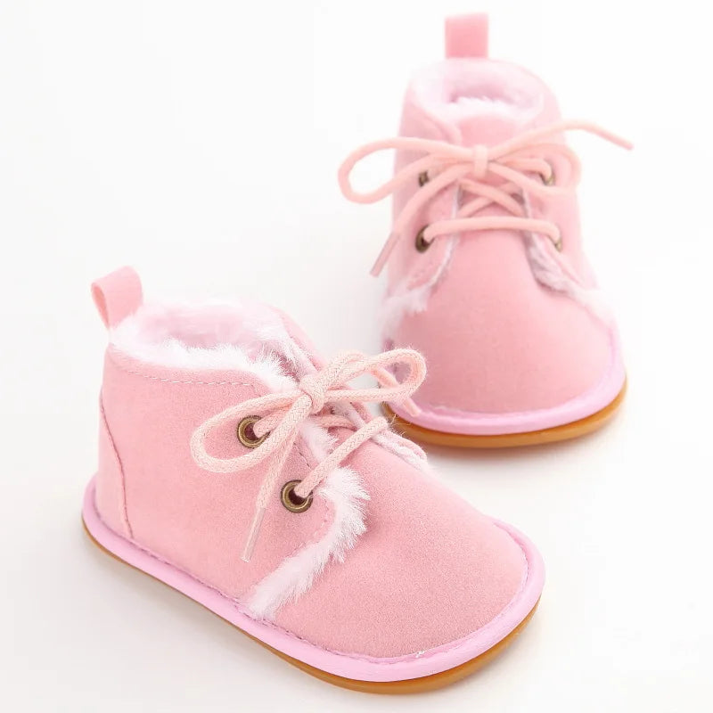 Baby shoes, winter warm baby snow boots, wool soft soled shoes, newborn indoor sports shoes, toddler first generation walking sh