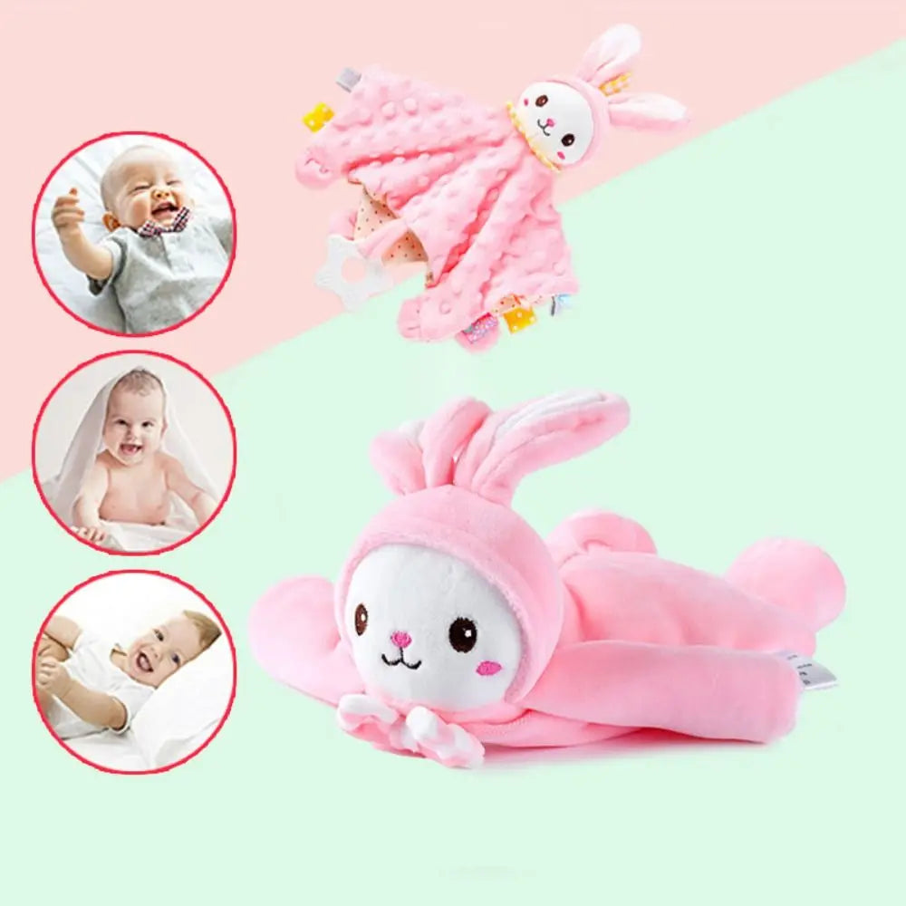 Comforter Baby Security Soothing Towel Silicone Teether Snuggle Toy Newborn Saliva Towel Adorable Soft Soothing Doll Towel
