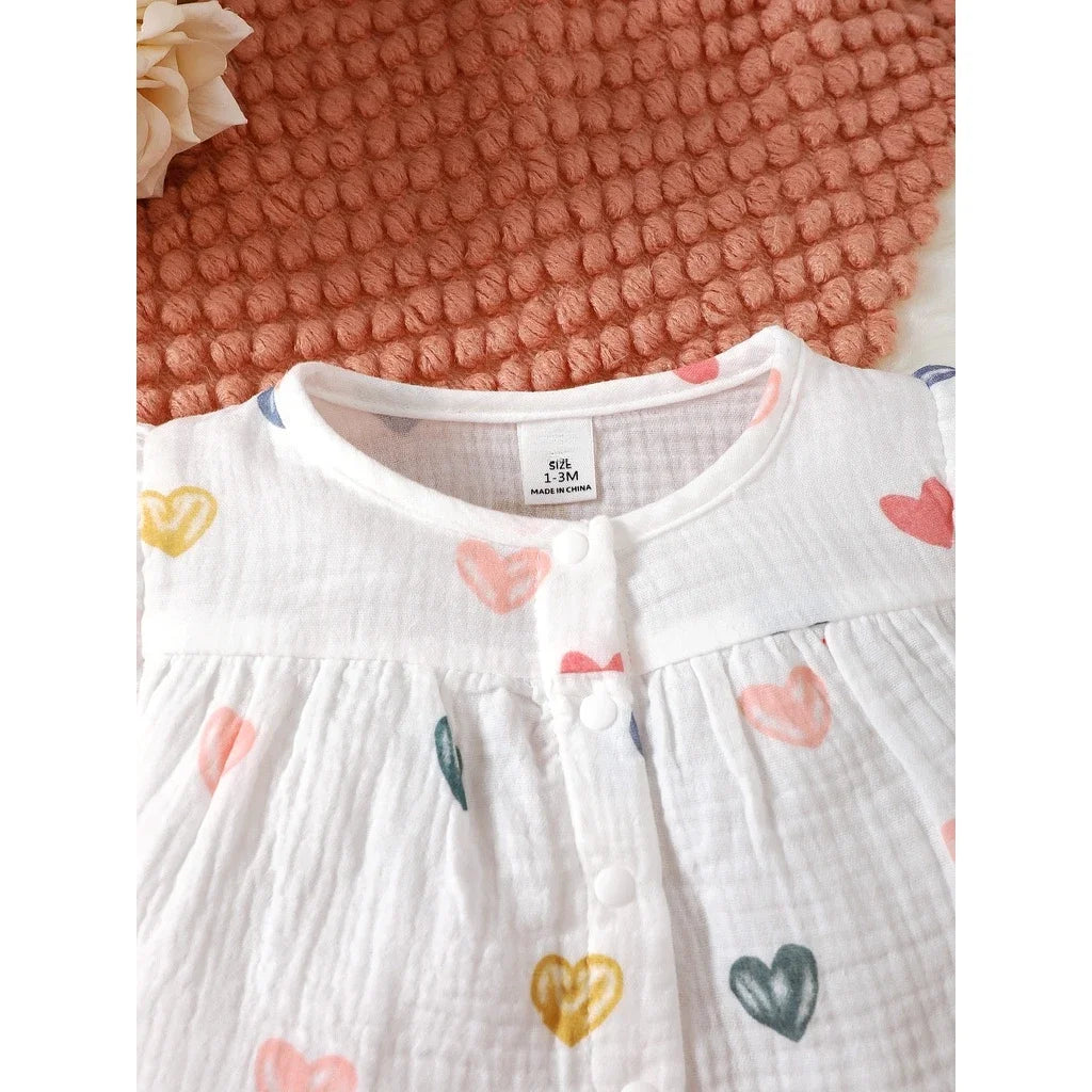 0-9 Months Baby Girl Clothing Set Love Printed Long Sleeve Top+Pink Pants+Hat 3PCS Spring&Autumn Fashion Sweet Style Clothes Set