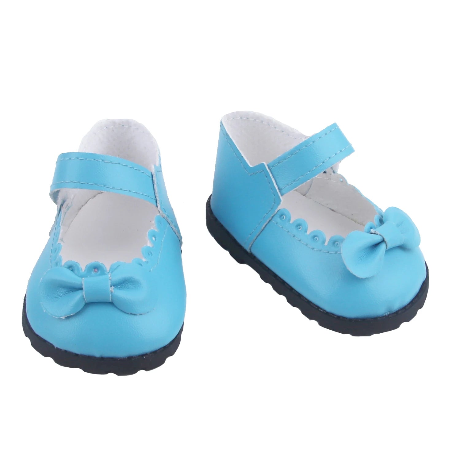 Cute 55cm Reborn Girl Doll Shoes 8cm PU Leather Bowknot Shoes For 22-Inch Baby New Born Girl Dolls Bear Cotton Toy Accessories