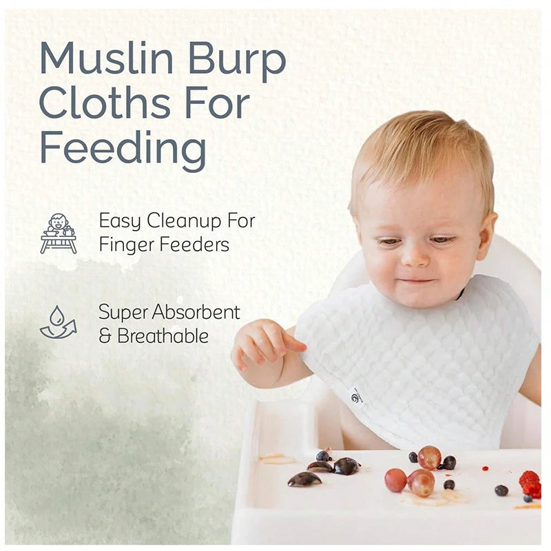 1/3/6pack Baby Burping Cloth 25*50cm Large Extra Soft and Absorbent Muslin Burp Cloths 100% Cotton Washcloths For Baby