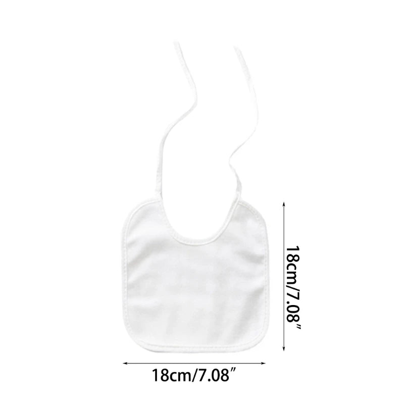 10Pcs White Children's Painting Bibs,Cotton Baby Drooling Bibs Waterproof Creative Color Painting DIY Bib Saliva Towel