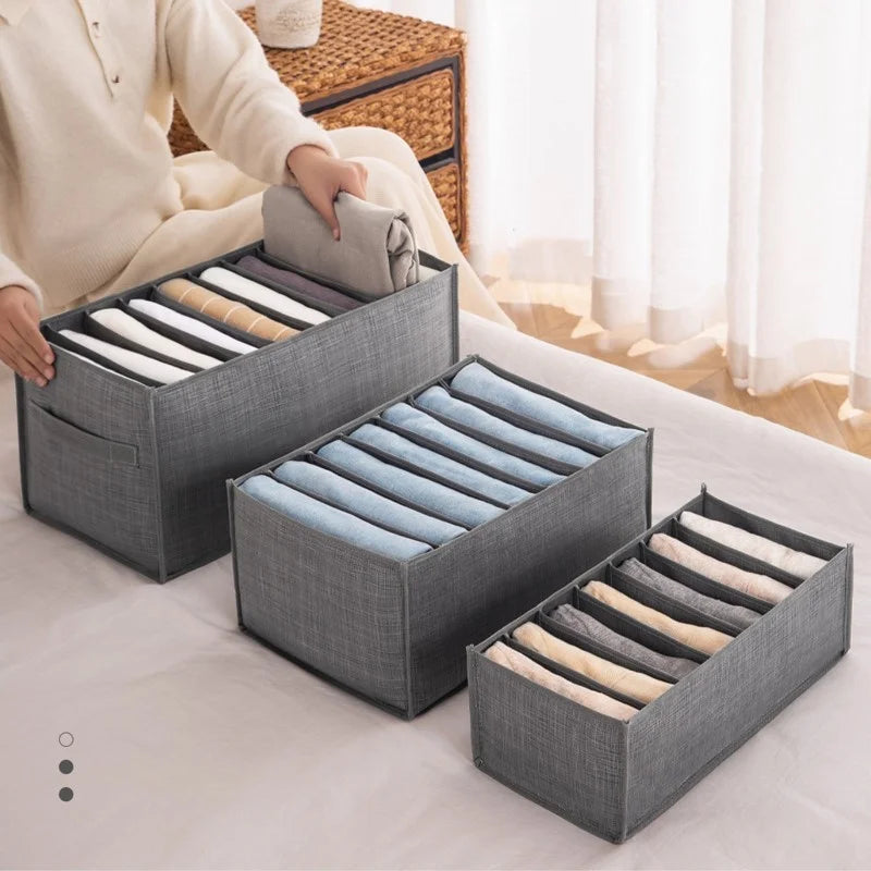 Fabric Bedroom Closet Organizer Bra T-shirt Baby Drawers Organizer Boxes Save Clothes Separator Wardrobe Storage Organization
