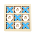 RTSHE-Wooden Board Tic-Tac Toe Game XO Table Game Toy Classical Family Children Puzzle Game Educational Toys