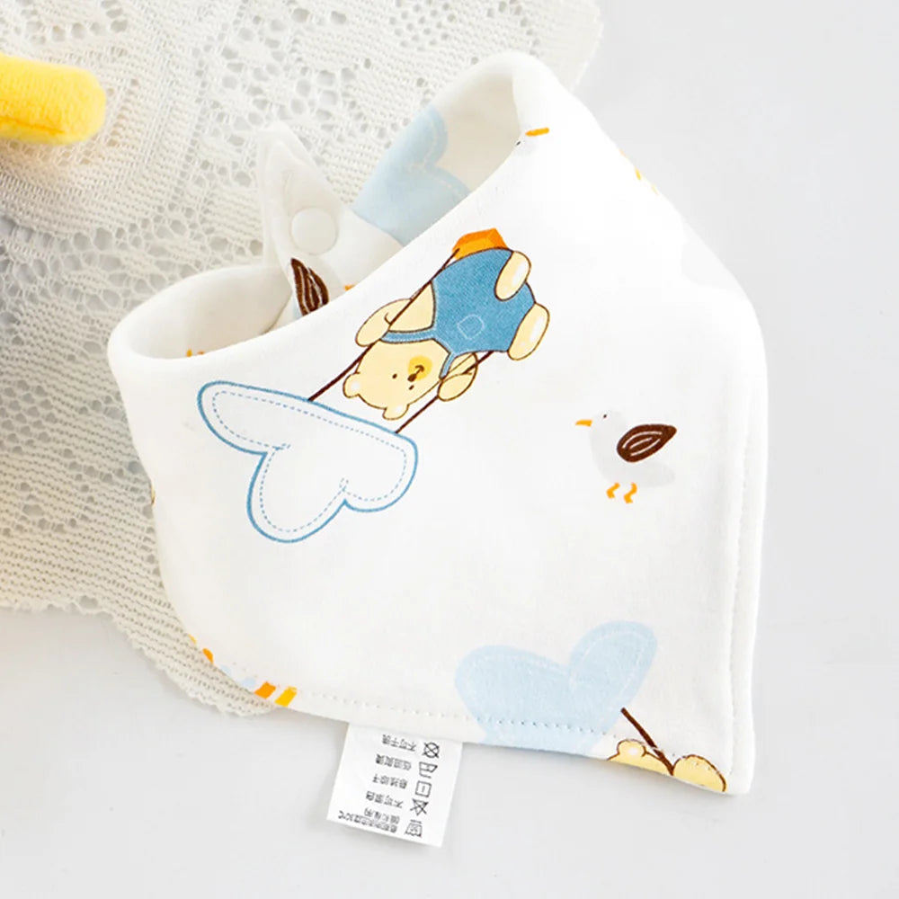 Baby Bibs Cotton Cute Animal Print Saliva Towel Bandana Bibs Newborn Teething Drooling Bib Unisex Feeding Apron For Boy Girl