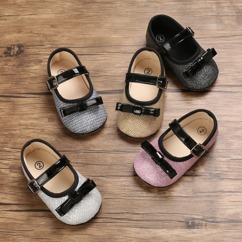 0-1 year old baby shoes bow princess walking shoes baby shoes