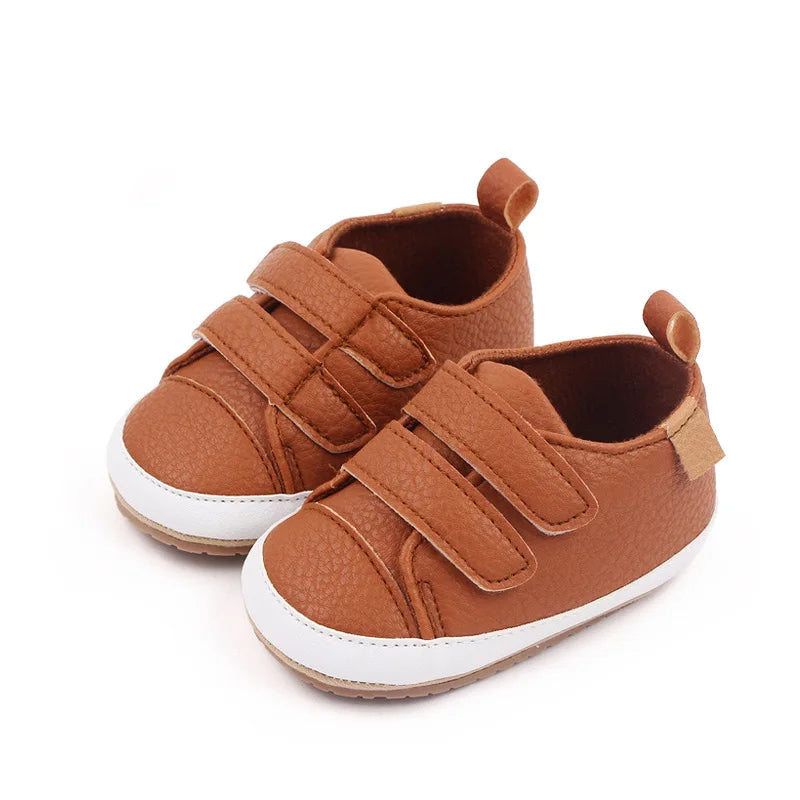 Baby shoes,Spring and Autumn baby shoes 0-1 year old baby shoes Double Velcro casual soft sole non-slip low top toddler shoes