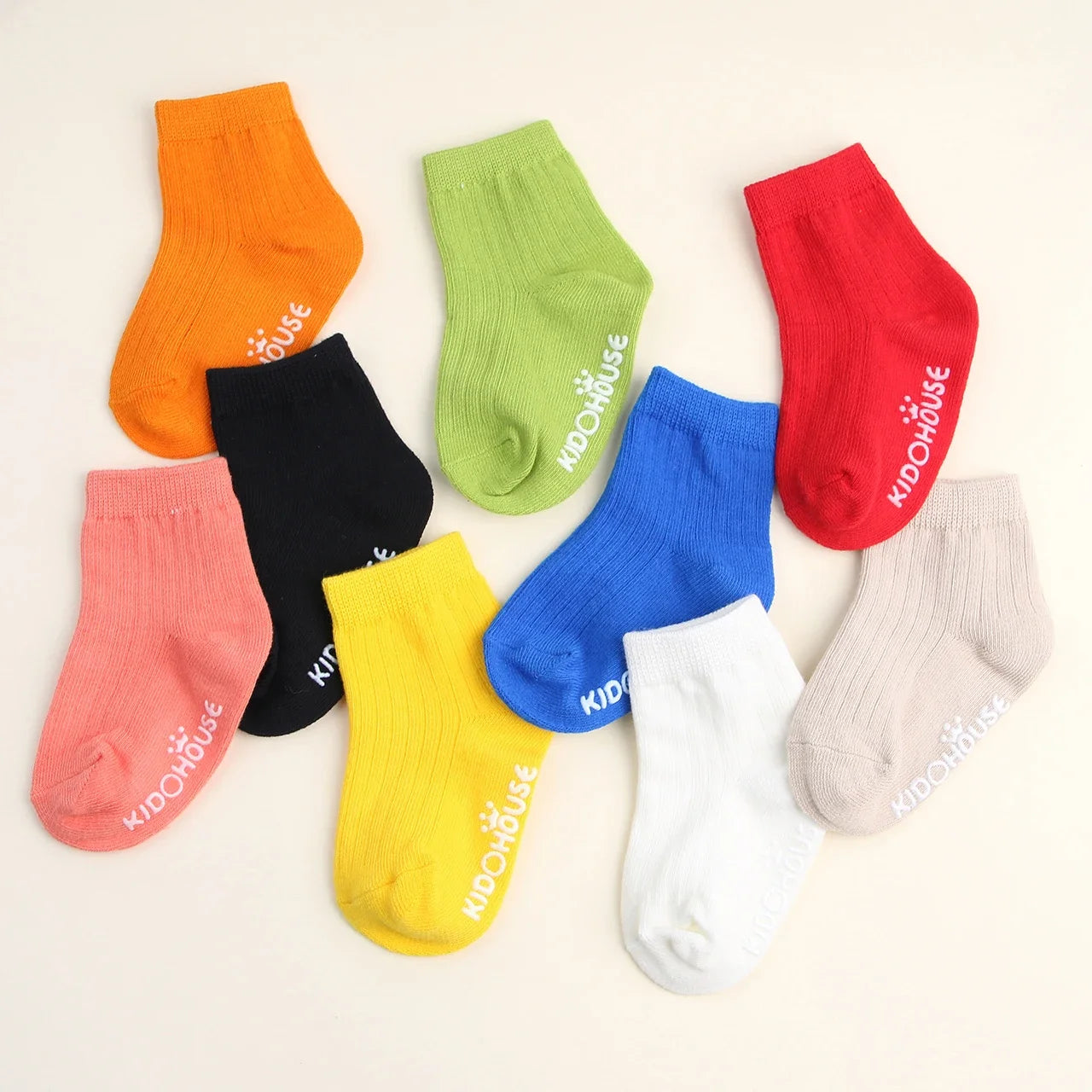 Baby Anti-Slip Socks Spring New Solid Color Newborn Soft Cotton Middle Tube Socks Toddler Kids Indoor Casual Floor Socks