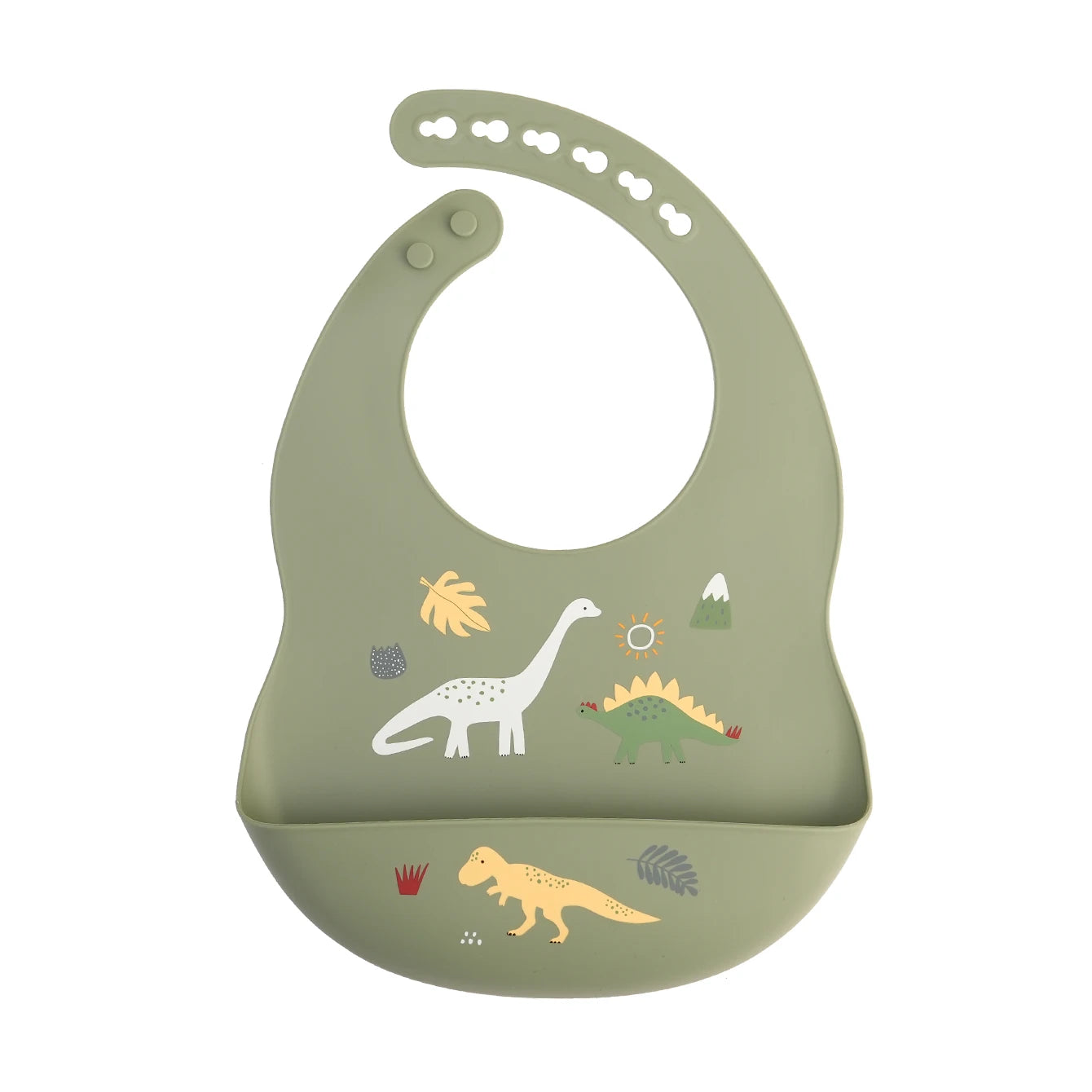 1PCS Baby Silicone Bibs Cartoon Pattern Baby Bib Waterproof Baby Items Adjustable Cute Kids Drool Towels Cute Cartoon Pattern