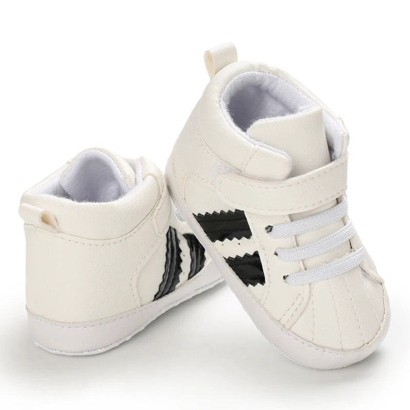 White Baby Shoes Casual Shoes For Boys And Girls Soft Bottom Shoes Sneakers For Fresh Comfort Fashion First Walkers