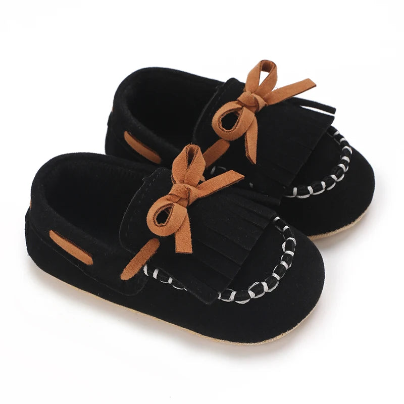 New Baby Boy Girl Small Gentleman Baptism Shoes Toddler Soft Sole Anti-slip First Walkers Infant Newborn Crib Shoes Moccasins