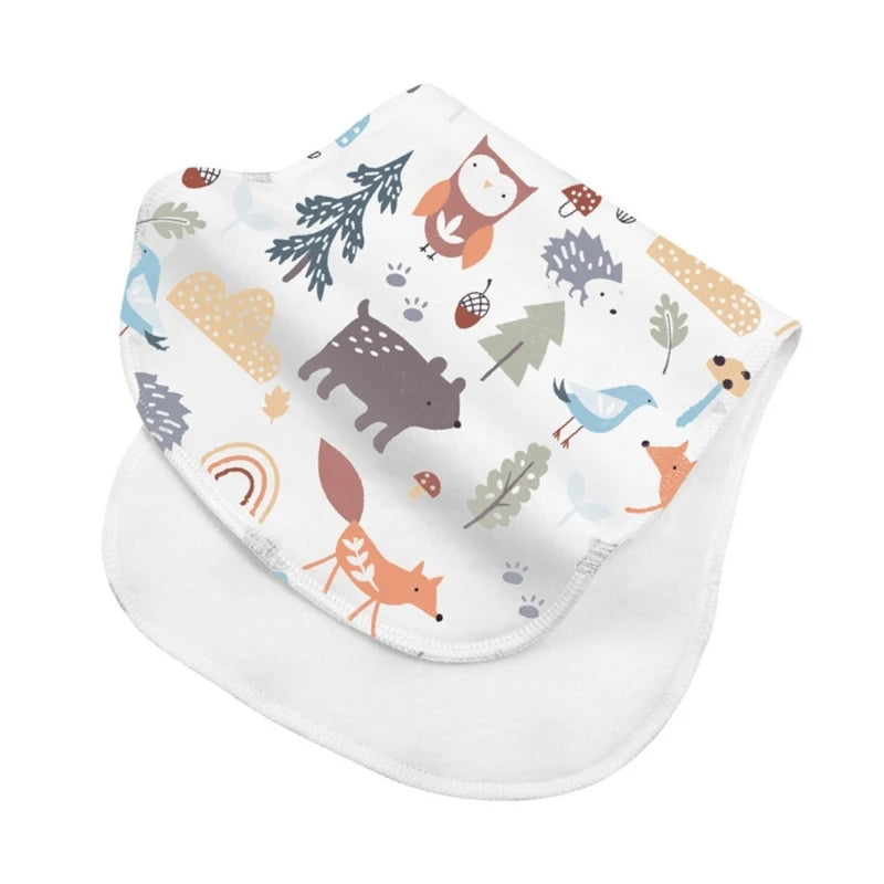 2-Layer Burp Cloth Newborn Bibs Absorbent Baby Feeding Teething Bibs Soft-Cotton Burp Cloths for Babies Baby Shower-Gift