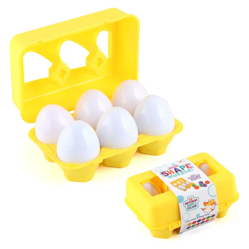12 Matching Eggs Montessori Sensory Baby Toys Easter Eggs Chicken Colors Shapes Sorter Learning Educational Toy For  Kids Gifts