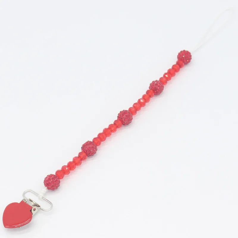 Pacifiers for Babies Attache Tetine Baby Teething Pacifier Clip Soother Nipple Chain Holder Universal Pacifier Faux Girl Crystal