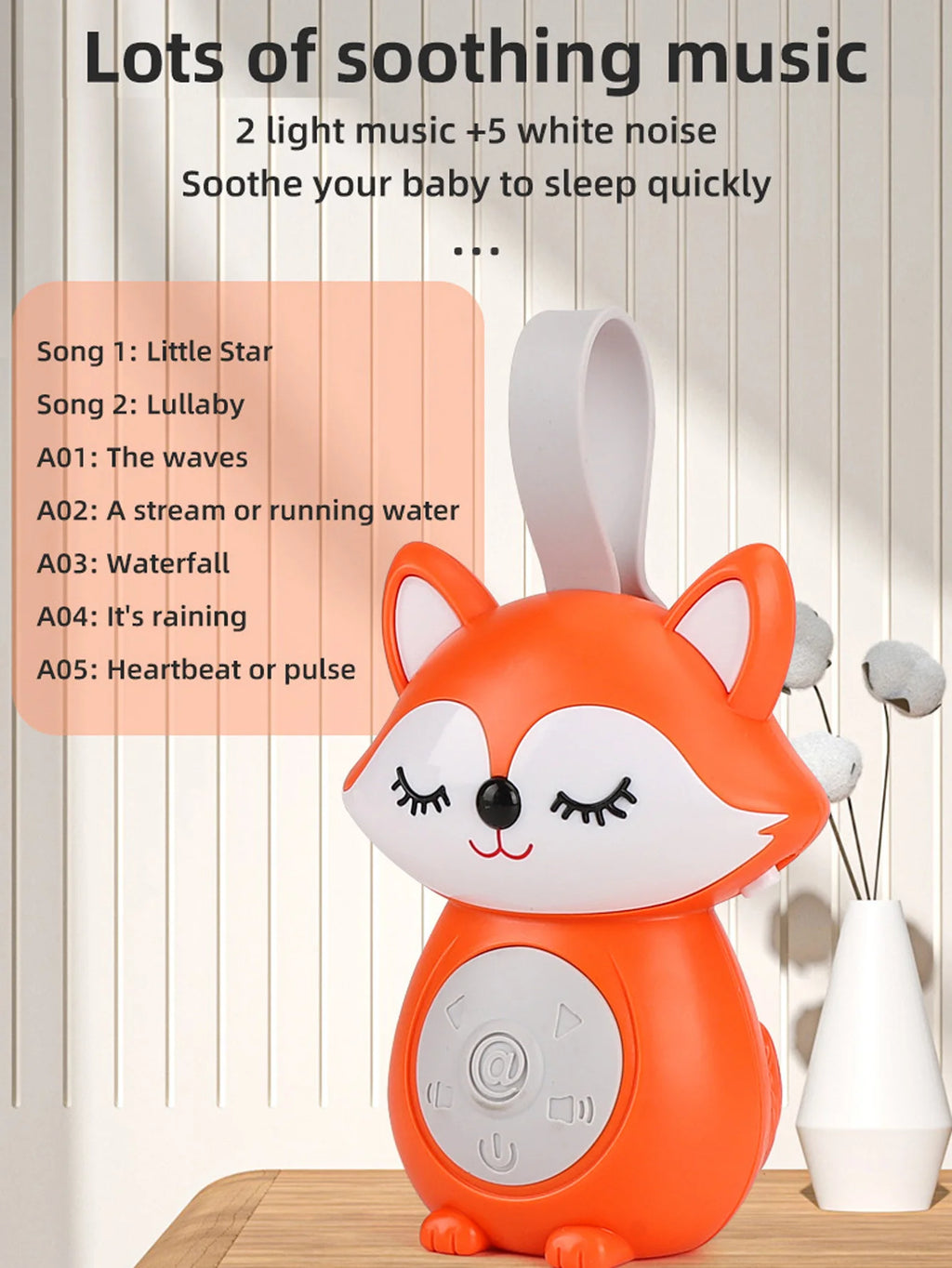Baby White Noise & Lullaby Sound Machine,Baby Sound Machine,Portable Baby Soother, Stroll & Go, Owl,Portable White Noise Machine