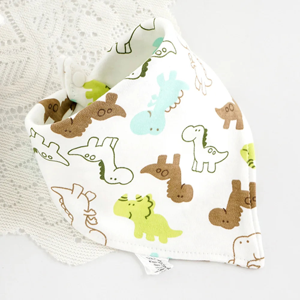 Baby Bibs Cotton Cute Animal Print Saliva Towel Bandana Bibs Newborn Teething Drooling Bib Unisex Feeding Apron For Boy Girl