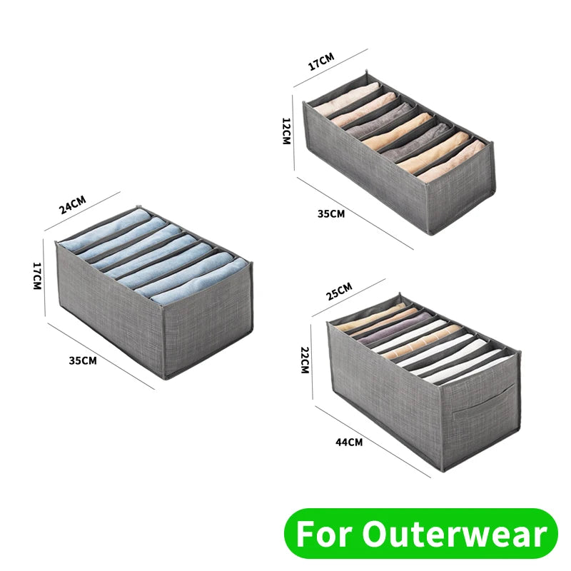 Fabric Bedroom Closet Organizer Bra T-shirt Baby Drawers Organizer Boxes Save Clothes Separator Wardrobe Storage Organization