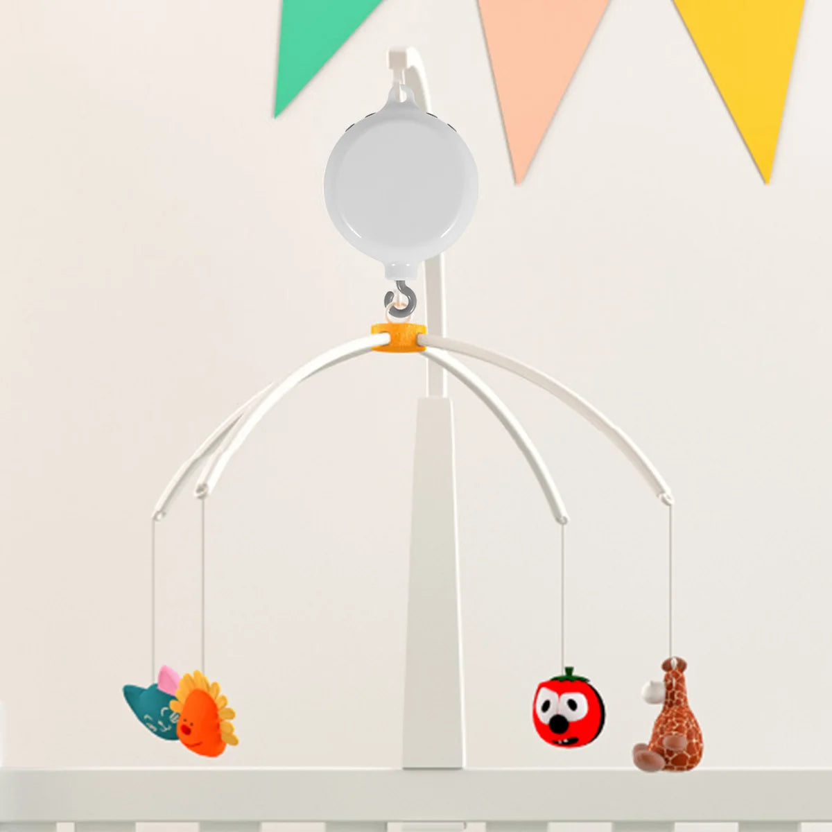 Baby Mobile Music Box Crib Mobile Musical Box with 3 Modes Baby Bedding Rotating Musical Box Battery Operated Cot Mobile Motor