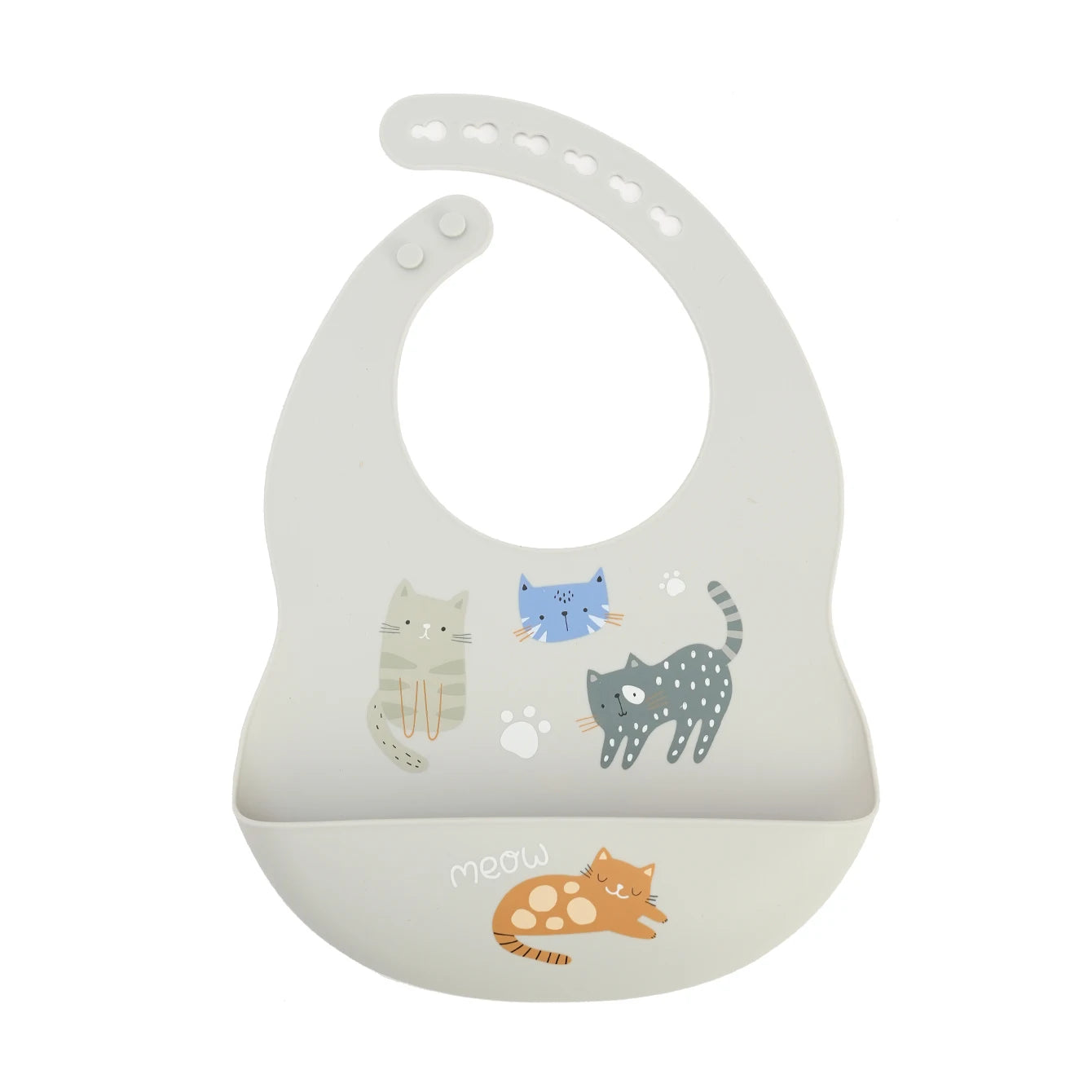 1PCS Baby Silicone Bibs Cartoon Pattern Baby Bib Waterproof Baby Items Adjustable Cute Kids Drool Towels Cute Cartoon Pattern