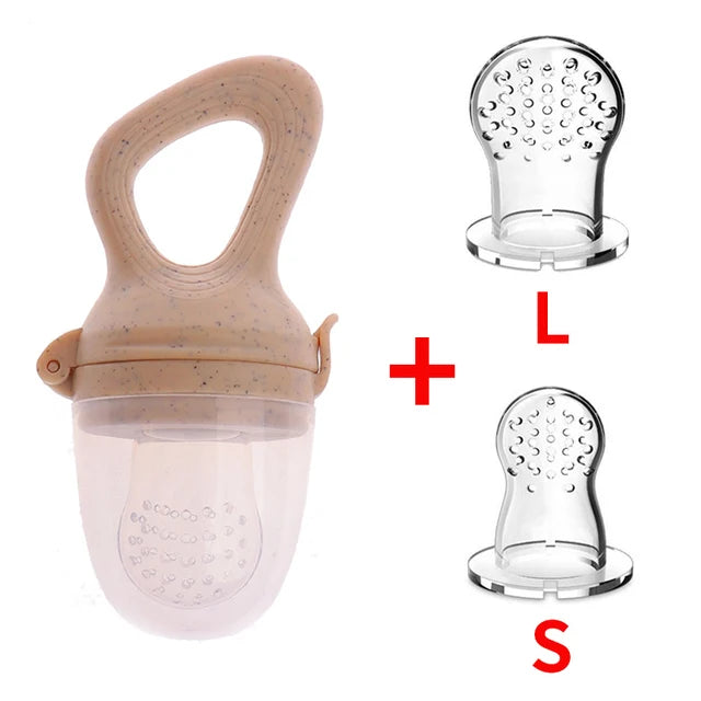 1PCS Silicone Baby Fruit Feeder with Cover Baby Nipple Fresh Food Vegetable Supplement Soother Nibbler Feeding Teething Pacifier