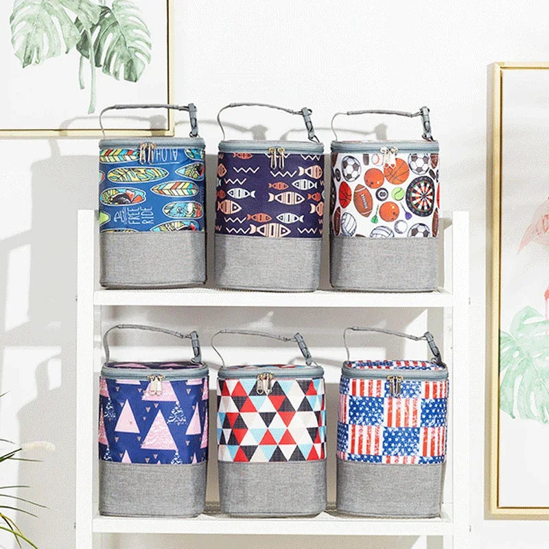 Baby Insulation Breast Milk Bottle Thermal Bag Portable Dot Mummy Travel Infant Feeding Milk Keep Warm Stroller Hang Tote