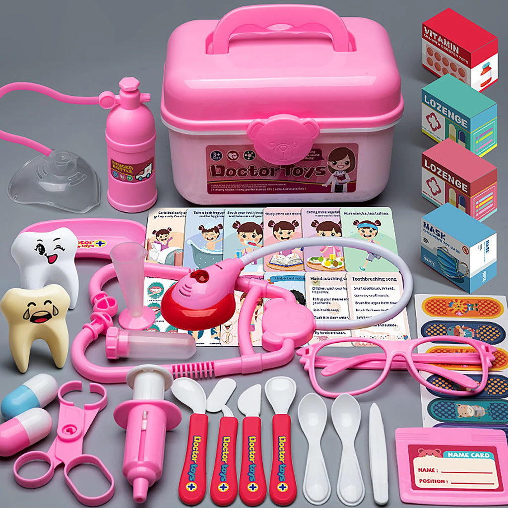 Children's doctor toy set, toolbox, medical play, neglecting injections, stethoscope, etc., medical tool toys