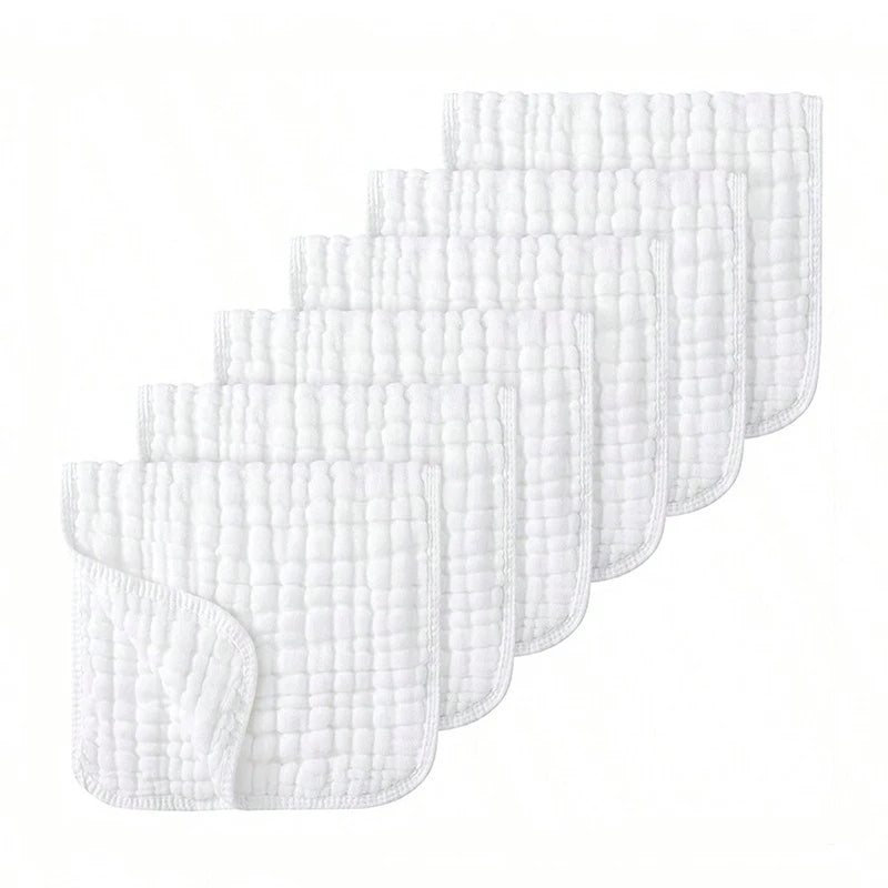 1/3/6pack Baby Burping Cloth 25*50cm Large Extra Soft and Absorbent Muslin Burp Cloths 100% Cotton Washcloths For Baby