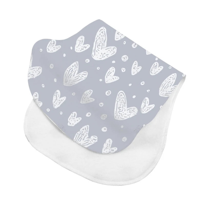 2-Layer Burp Cloth Newborn Bibs Absorbent Baby Feeding Teething Bibs Soft-Cotton Burp Cloths for Babies Baby Shower-Gift