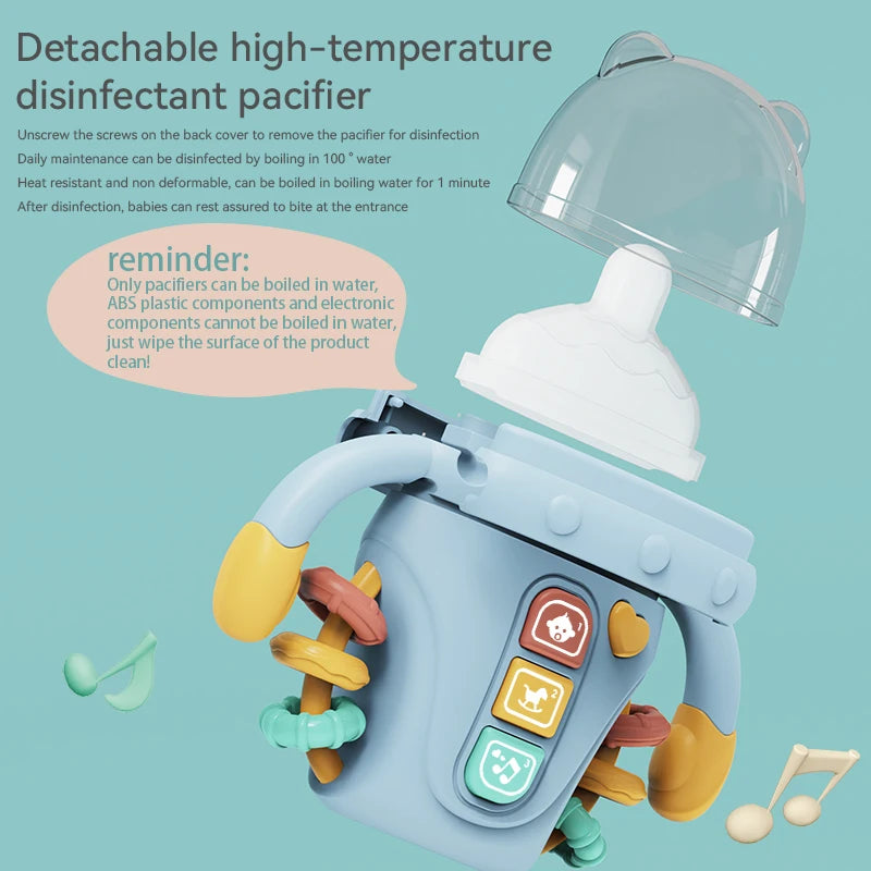 Electronic baby bottle-shaped toys/rattle toys/musical toys, songs/English words, suitable for babies over 18 months old, birthd