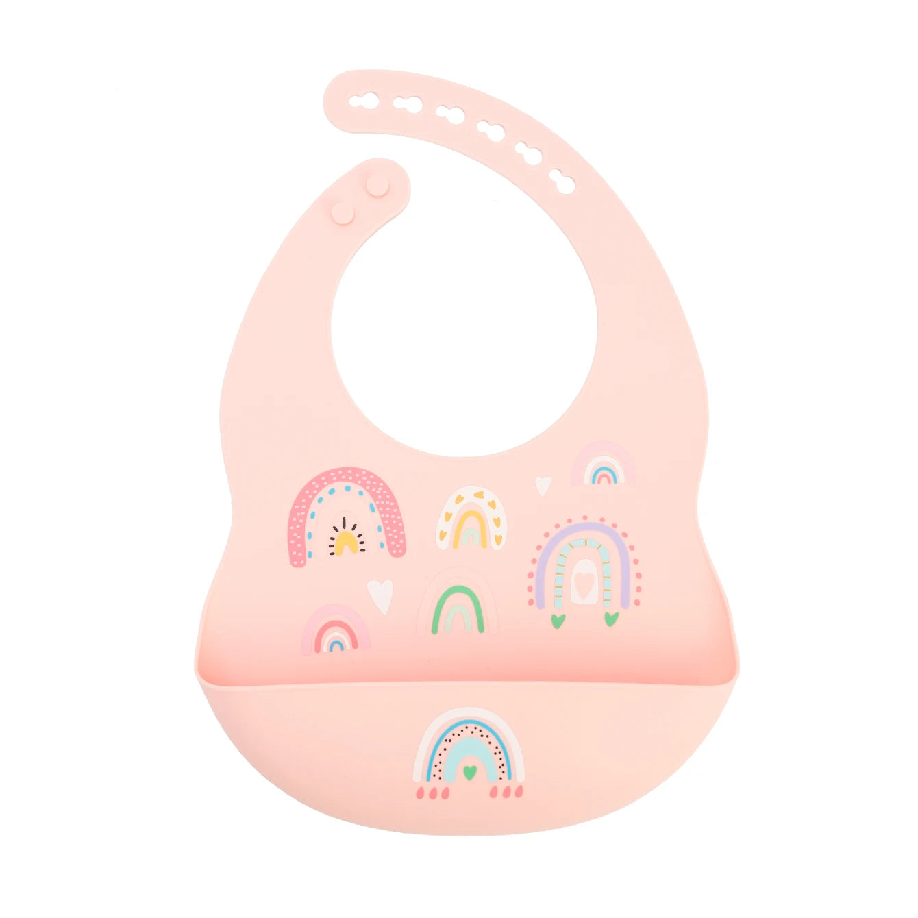 1PCS Baby Silicone Bibs Cartoon Pattern Baby Bib Waterproof Baby Items Adjustable Cute Kids Drool Towels Cute Cartoon Pattern