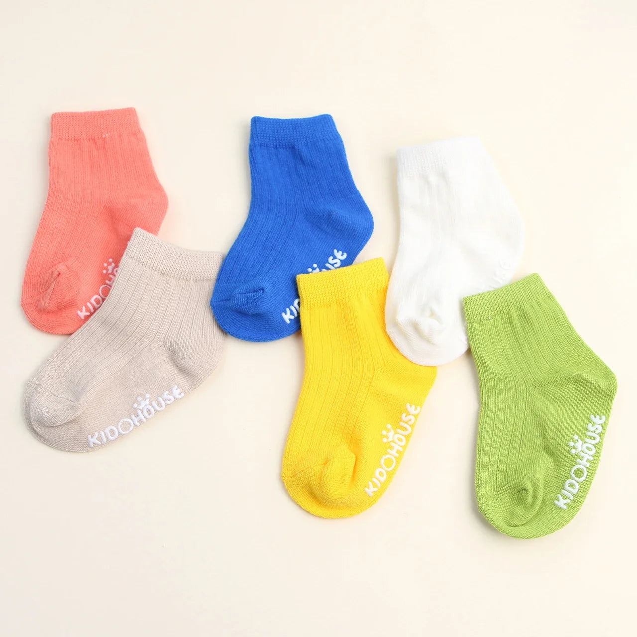 Baby Anti-Slip Socks Spring New Solid Color Newborn Soft Cotton Middle Tube Socks Toddler Kids Indoor Casual Floor Socks