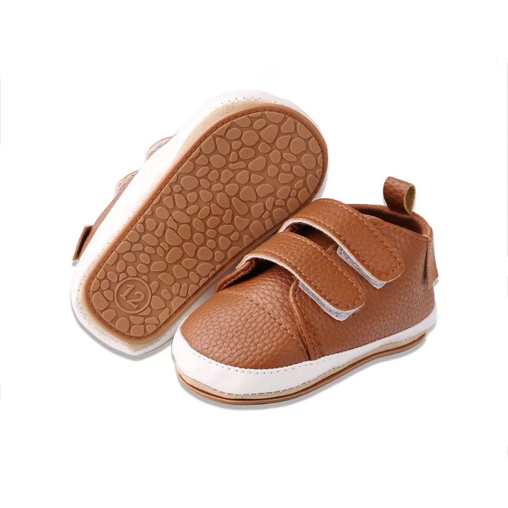 Baby shoes,Spring and Autumn baby shoes 0-1 year old baby shoes Double Velcro casual soft sole non-slip low top toddler shoes
