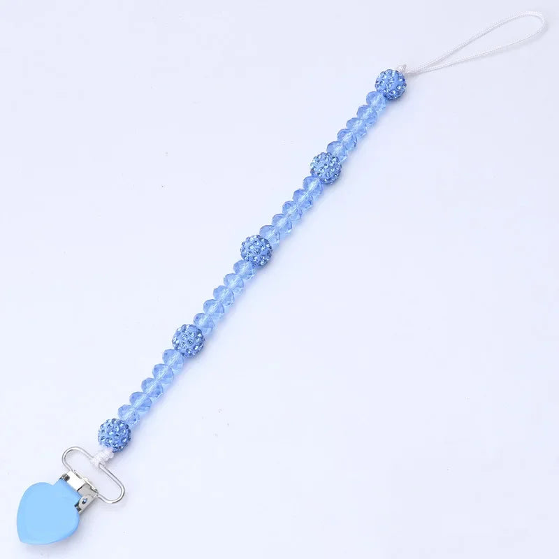 Pacifiers for Babies Attache Tetine Baby Teething Pacifier Clip Soother Nipple Chain Holder Universal Pacifier Faux Girl Crystal