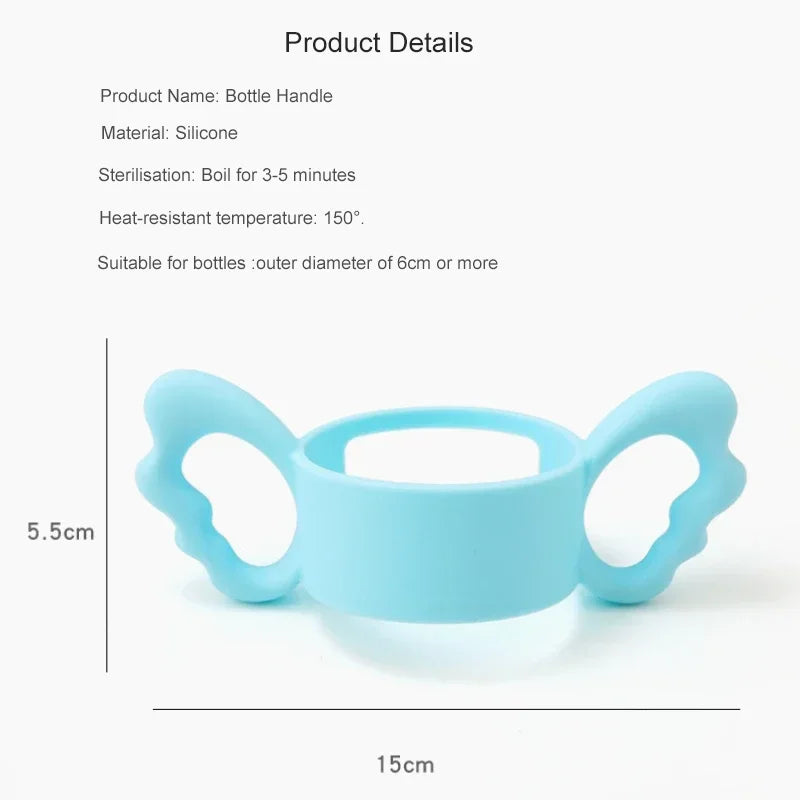 Baby Silicone Bottle Handles for Wide Mouth Neck Can Accommodate Most Bottles Easy Carry Handle Baby Bottle Accessories