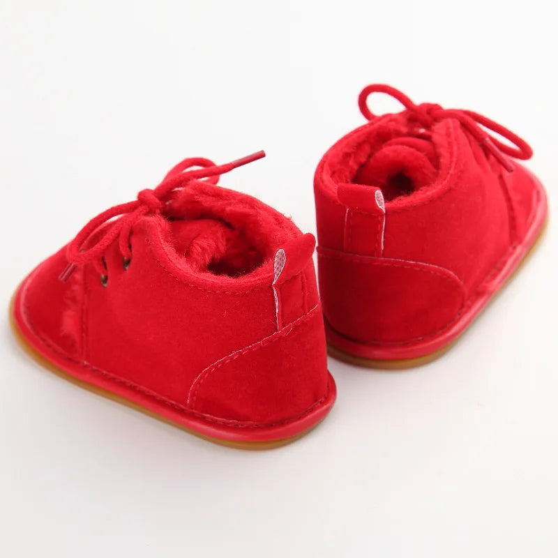 Baby shoes, winter warm baby snow boots, wool soft soled shoes, newborn indoor sports shoes, toddler first generation walking sh