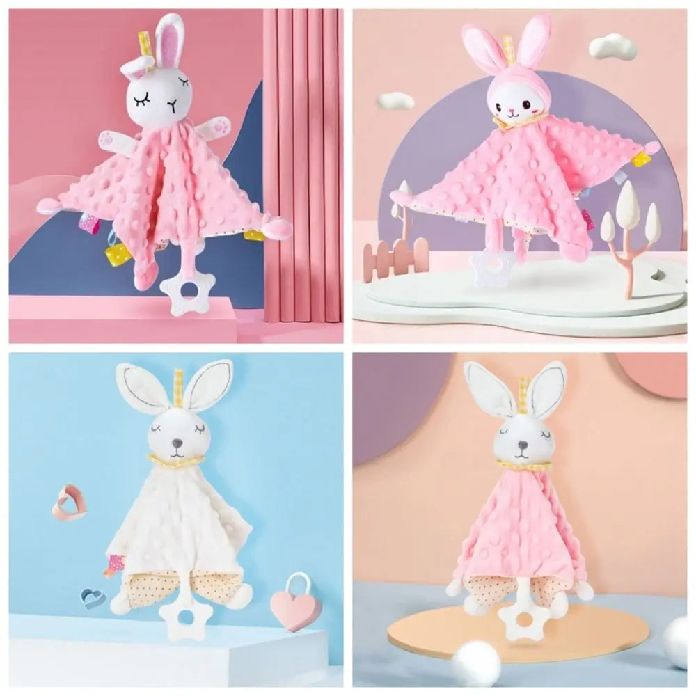 Comforter Baby Security Soothing Towel Snuggle Toy Silicone Teether Newborn Saliva Towel Adorable Stuffed Animal