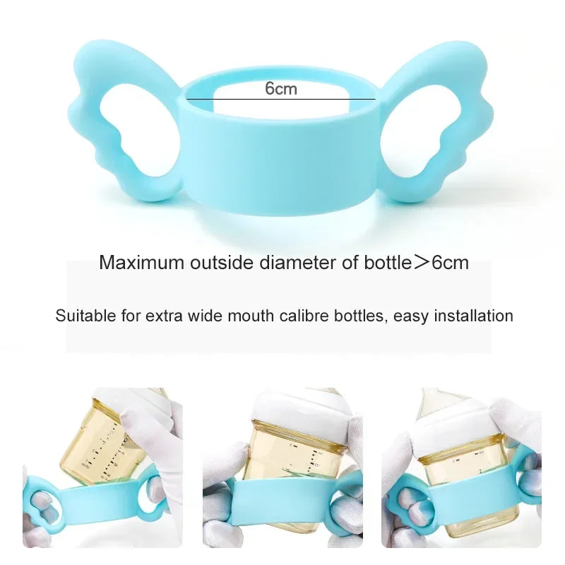 Baby Silicone Bottle Handles for Wide Mouth Neck Can Accommodate Most Bottles Easy Carry Handle Baby Bottle Accessories