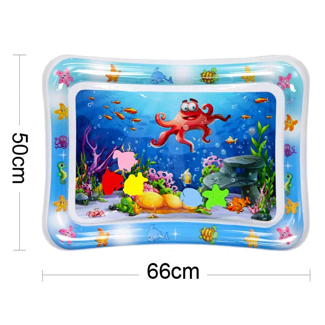 Inflatable Tummy Time Baby Play Mat Infants Water Cushion Early Education Interactive Baby Toys For Toddlers Sensory Development